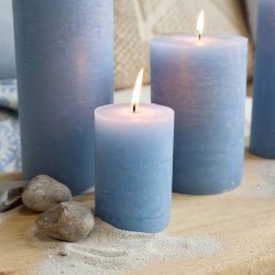 Chic Antique - Macon Bloklys Rustik 40 t H: 10 �: 7 cm. sky blue