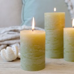 Chic Antique - Macon Bloklys Rustik 40 t H: 10 �: 7 cm. Mos Gr�n