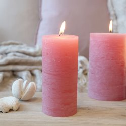 Chic Antique - Macon Bloklys Rustik 60 t H: 15 �: 7 cm. Raspberry