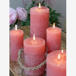 Chic Antique - Macon Bloklys Rustik 60 t H: 15 �: 7 cm. Raspberry