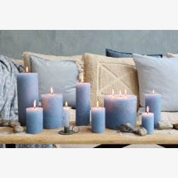 Chic Antique - Macon Bloklys rustik 60 t H: 15 �: 7 cm. sky blue