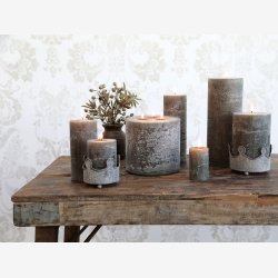 Chic Antique - Macon Rustik Bloklys 60 t - H: 15 : 7 cm. Oliven Grn