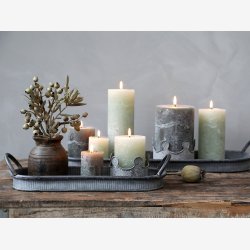 Chic Antique - Macon Bloklys rustik 90t Oliven H15/�10 cm.