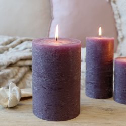 Chic Antique - Macon Bloklys rustik 90t Blomme H15/�10 cm.