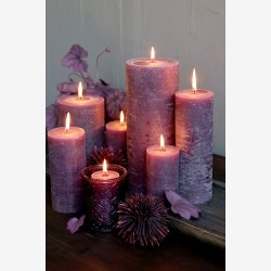 Chic Antique - Macon Bloklys rustik 90t Blomme H15/�10 cm.