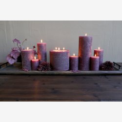 Chic Antique - Macon Bloklys rustik 90t Blomme H15/�10 cm.