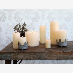 Chic Antique - Macon Bloklys rustik 150t H25/10cm creme.