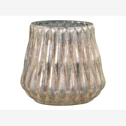 Chic Antique fyrfadsstage guld/creme H: 10,5 : 9cm. 