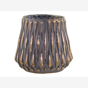 Chic Antique fyrfadsstage guld/kul H: 10,5 : 9cm. 