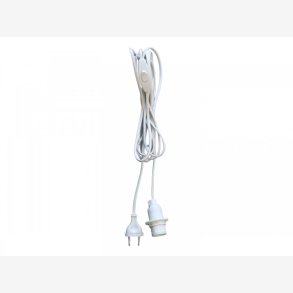 Chic Antique - Ledning m/E14 fatning & afbryder L: 4m.