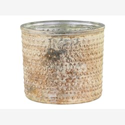 Chic Antique fyrfadsstage guld/creme H: 8 : 9cm. 