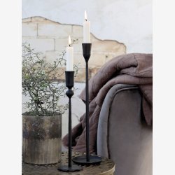 Chic Antique lysestage i jern H: 18cm. 