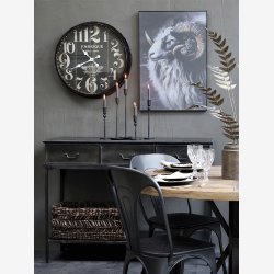 Chic Antique lysestage i jern H: 18cm. 