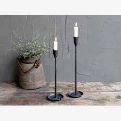 Chic Antique lysestage i jern H: 31cm. 