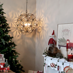 Chic Antique - Lysekrone H51/43 cm antique messing