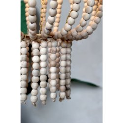 Chic Antique - Lysekrone m. trperler H65/50 cm natur