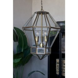 Chic Antique - Lysekrone H51/38 cm antique messing