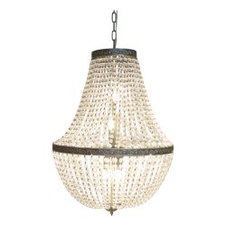 Chic Antique - Versailles fransk Lysekrone m. glasprismer H75/55 cm antique messing