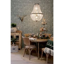 Chic Antique - Versailles fransk Lysekrone m. glasprismer H75/55 cm antique messing