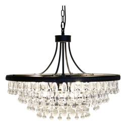 Chic Antique - Versailles Lysekrone m. drbeformede glasprismer H59/90 cm sort