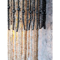 Chic Antique - Lysekrone m. trperler H90/50 cm natur