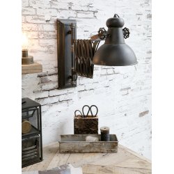 Chic Antique - Factory Lampe til vg L45-105cm. antik sort