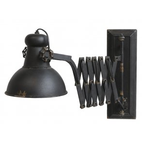 Chic Antique - Factory Lampe til vg L45-105cm. antik sort