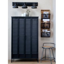 Chic Antique - Factory Lampe m. 3 spot H30 L85 B19cm. antik sort