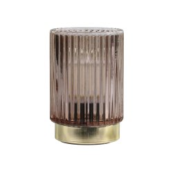 Chic Antique - LED lampe, brun H 13  8,5 cm 