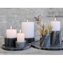 Chic Antique - Morlaix Holder/skl, gr marmor H 4  7 