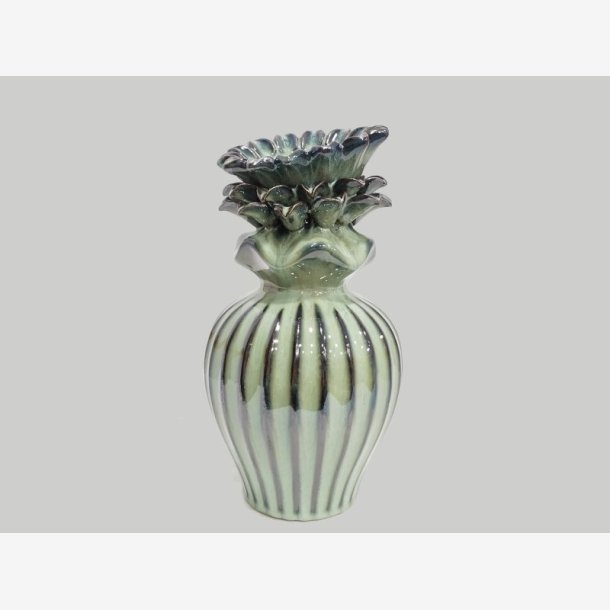 Vase Keramik � 17 x 32.5 cm, Bl�