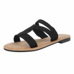 OLGA - Slip-on Sandal Sort