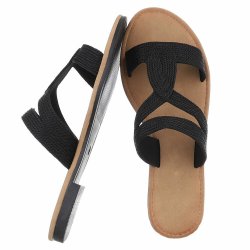OLGA - Slip-on Sandal Sort