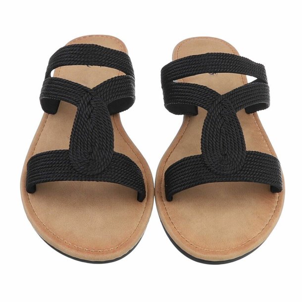OLGA - Slip-on Sandal Sort