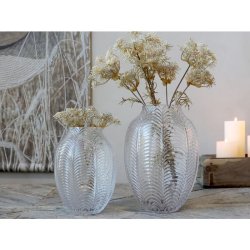 Chic Antique - Vase m. bladmnster H18/14cm