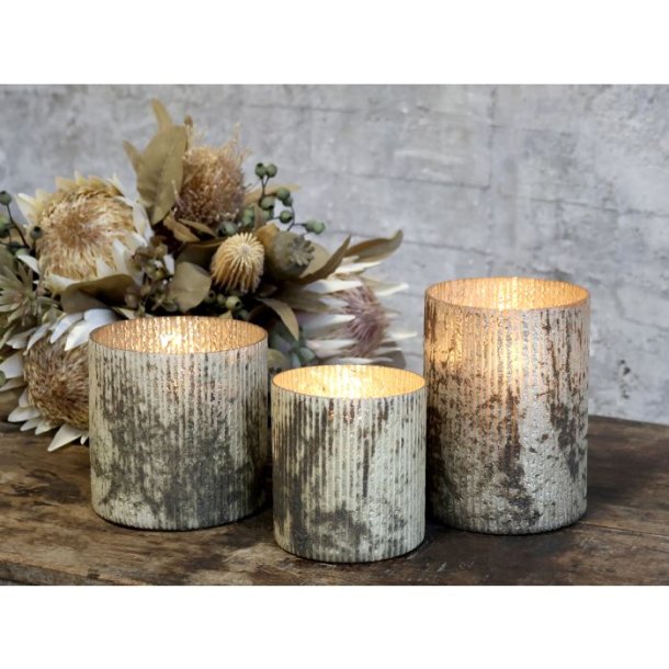 Chic Antique - Hurricane m. riller, H17/12 cm antique champagne