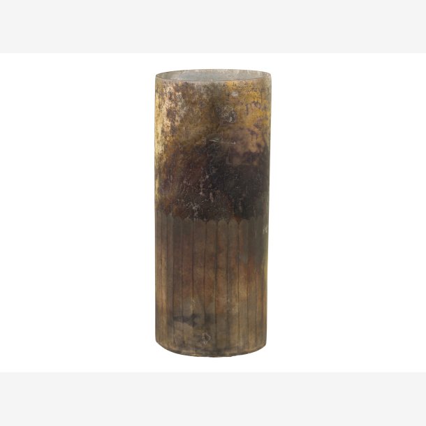 Chic Antique - Vase glas H: 30 : 12,5 cm. antik Brun