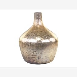 Chic Antique - Vase/Flaske glas antik guld H: 33 : 25cm. 