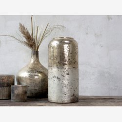 Chic Antique - Vase glas antik guld H: 40 : 19cm. 