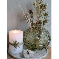 Chic Antique - Vase/stage m/mnster, grn H 17  22 cm