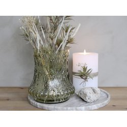 Chic Antique - Vase/stage m/udskringer, grn H 18  16,5 cm