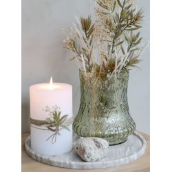 Chic Antique - Vase/stage m/udskringer, grn H 18  16,5 cm