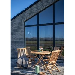 House Nordic - Oviedo Teak rundt spisebord, 100x75 cm