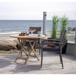 House Nordic - Oviedo Teak rundt spisebord, 100x75 cm