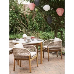 House Nordic - Terracina Spisebord, akacie/terrazzo, natur, 120x76 cm