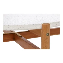 House Nordic - Terracina Sofabord, akacie/terrazzo, natur, 84,5x38,5 cm