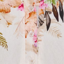 Marta Du Chateau - MdcMelisande Skjorte Blomsterprint Camel Flere strs.