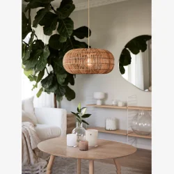Loftlampe Zuri Natur Flet �: 51 cm. 