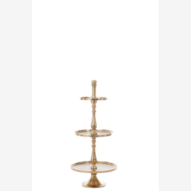 J-Line - Etagere/dekorations fad Aluminium "Guld" H: 94 : 42 cm. 