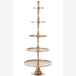 J-Line - Etagere/dekorations fad Aluminium "Guld" H: 165 : 65 cm. 